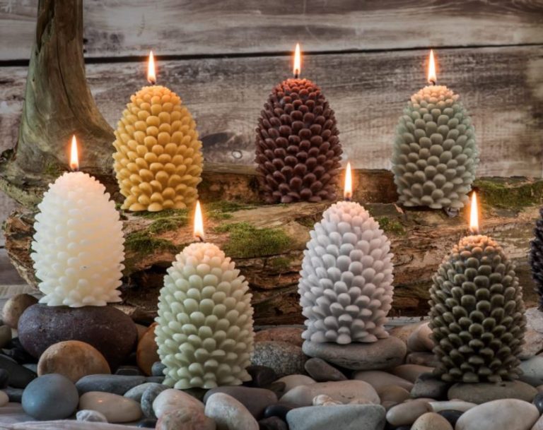 Pinecone Beeswax Candles — Seapoint Chandlers, ME — $37.50